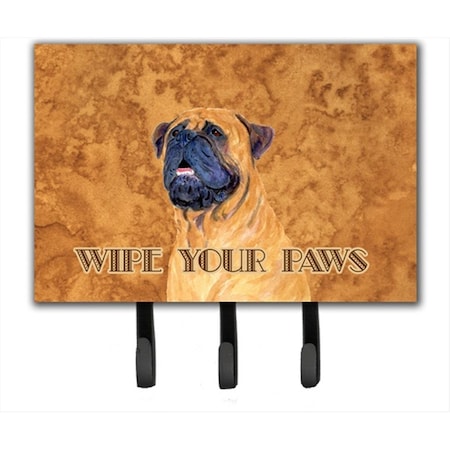 Carolines Treasures 6 x 9 in. Mastiff Wipe Your Paws Leash or Key Holder SS4881TH68